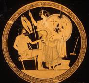 Hephaistos remet les armes d'Achille